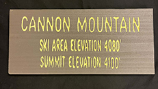 Cannon Mountain Summit Sign Replica